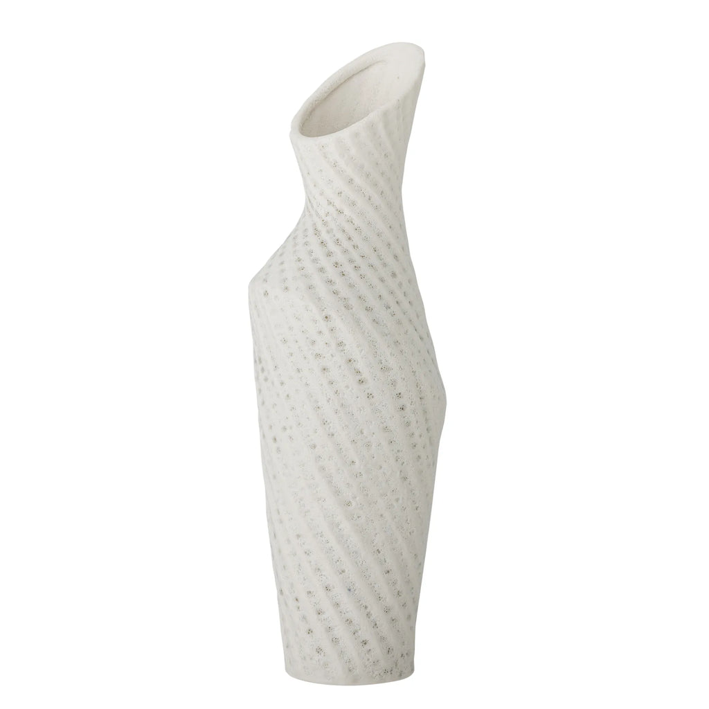 Bloomingville Fikla maljakko valkoinen 29 cm