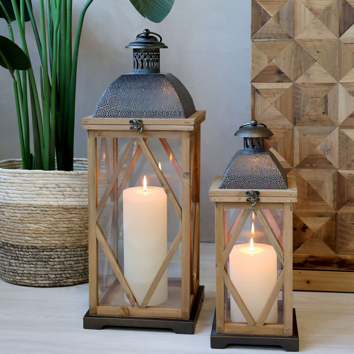 Chic Antique lyhty ruskea 67 cm