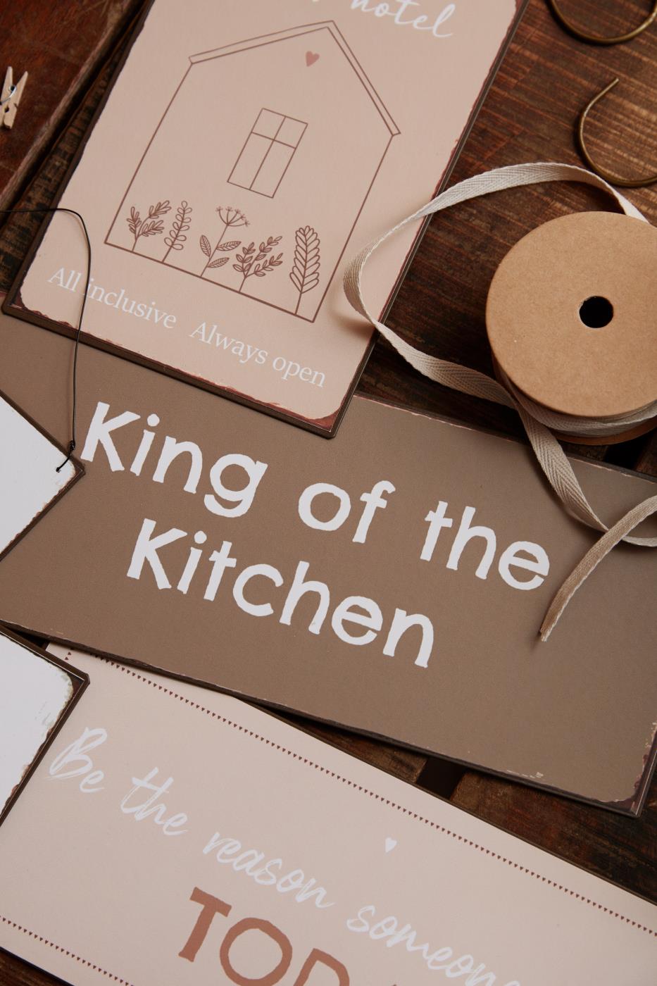 Ib Laursen metallikyltti - King of the kitchen