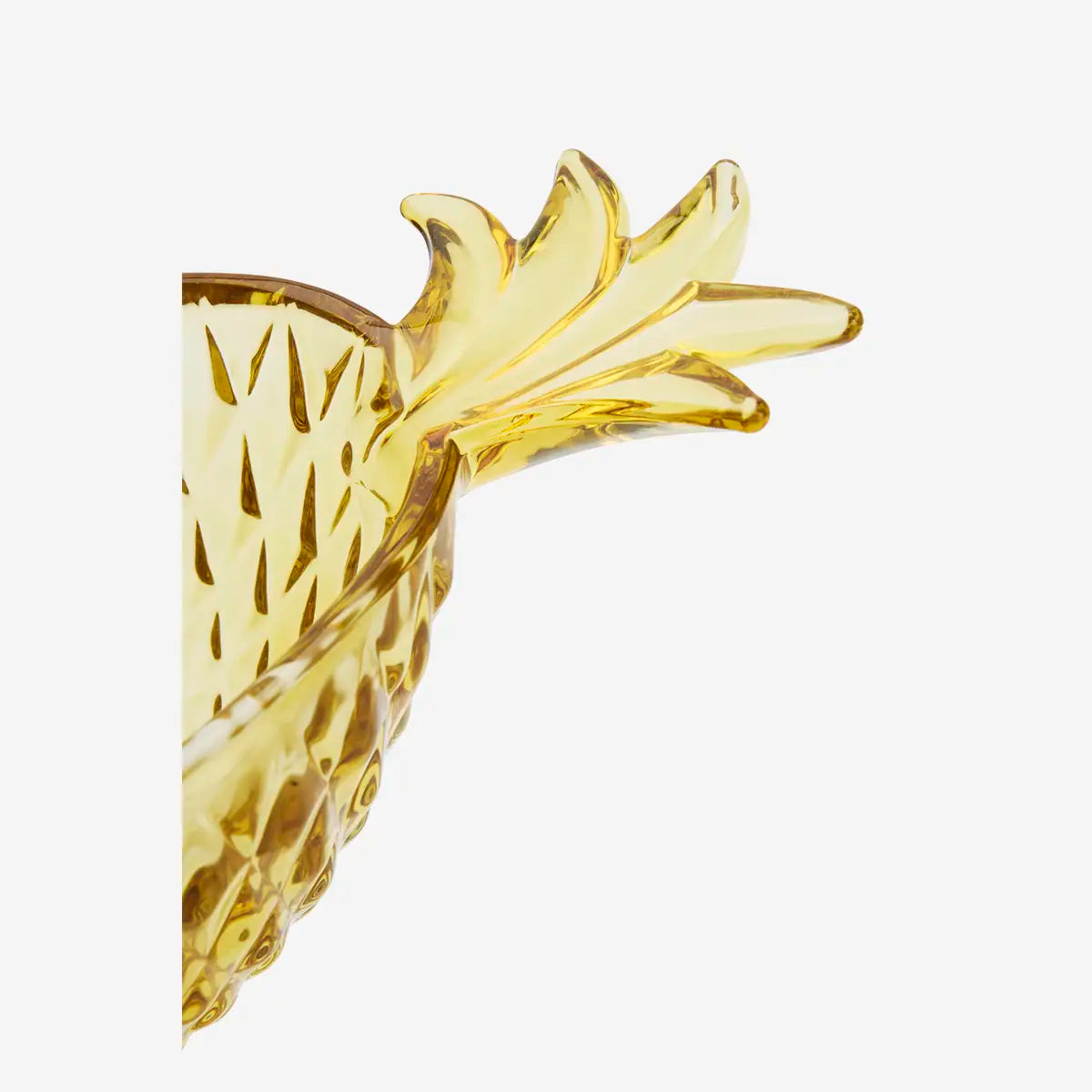 Madam Stoltz lasikulho ananas keltainen 26 x 14 x 9 cm