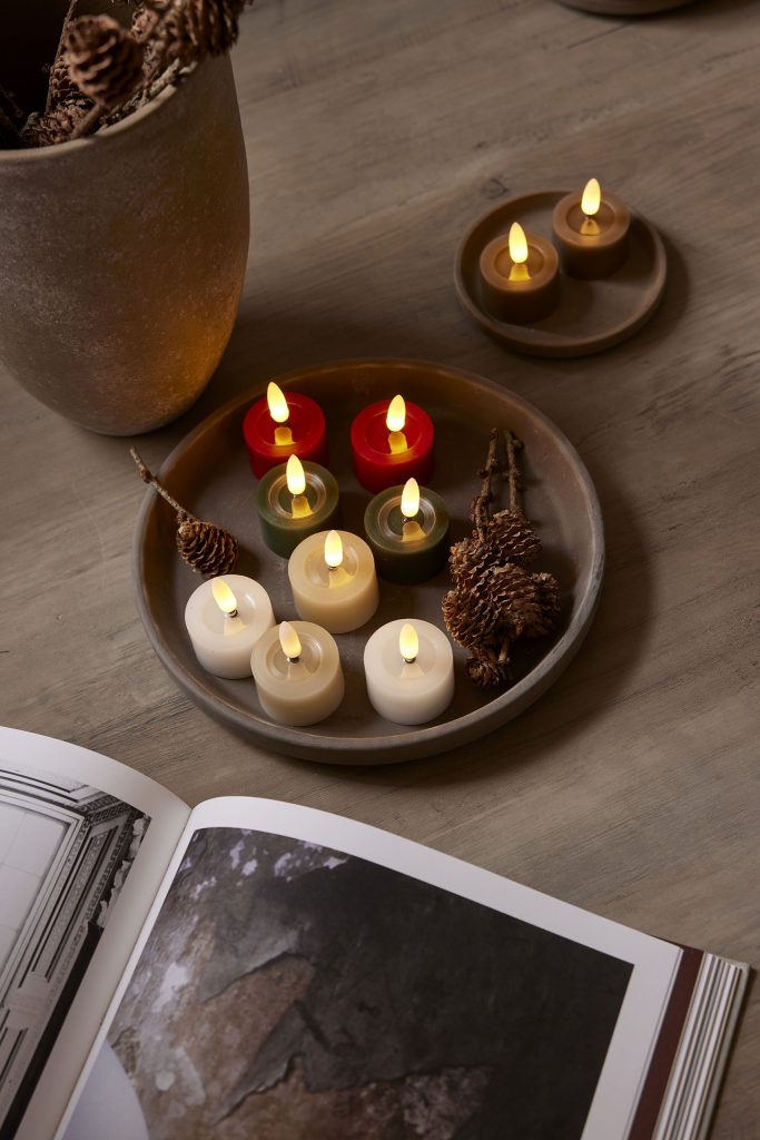 Star Trading Flamme Flow LED tuikku ruskea 4 cm / 2 kpl